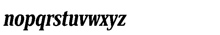 Cabot Ultra Condensed Ex Bold Italic Font LOWERCASE