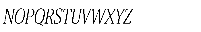 Cabot Ultra Condensed Light Italic Font UPPERCASE