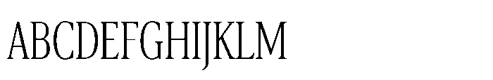 Cabot Ultra Condensed Light Font UPPERCASE