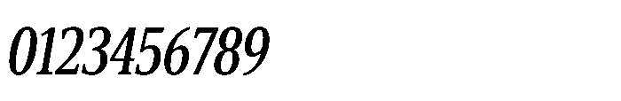 Cabot Ultra Condensed Medium Italic Font OTHER CHARS