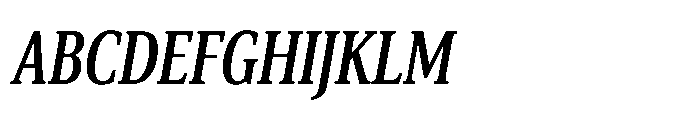 Cabot Ultra Condensed Medium Italic Font UPPERCASE