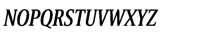 Cabot Ultra Condensed Medium Italic Font UPPERCASE