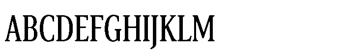 Cabot Ultra Condensed Regular Font UPPERCASE