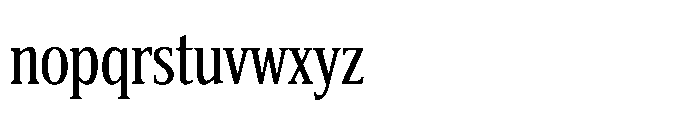 Cabot Ultra Condensed Regular Font LOWERCASE