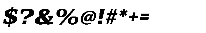Cabot Wide Black Italic Font OTHER CHARS