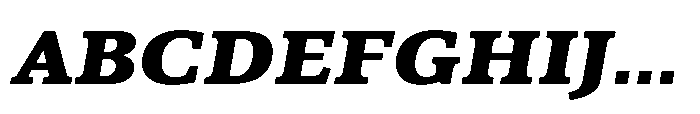 Cabot Wide Black Italic Font UPPERCASE