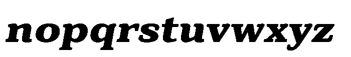Cabot Wide Black Italic Font LOWERCASE