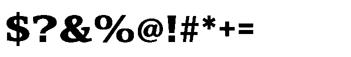 Cabot Wide Black Font OTHER CHARS