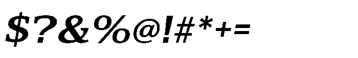 Cabot Wide Bold Italic Font OTHER CHARS