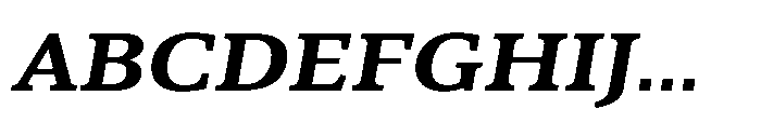 Cabot Wide Bold Italic Font UPPERCASE