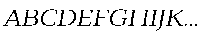 Cabot Wide Book Italic Font UPPERCASE