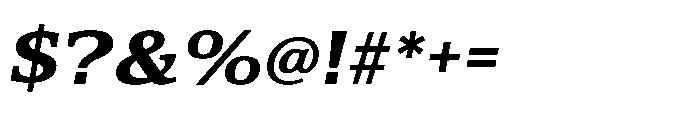 Cabot Wide Ex Bold Italic Font OTHER CHARS