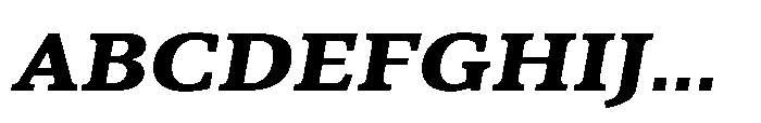 Cabot Wide Ex Bold Italic Font UPPERCASE
