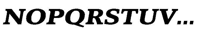 Cabot Wide Ex Bold Italic Font UPPERCASE