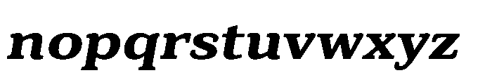 Cabot Wide Ex Bold Italic Font LOWERCASE