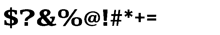 Cabot Wide Ex Bold Font OTHER CHARS