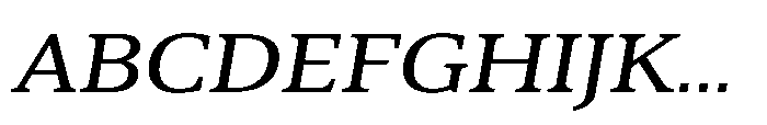 Cabot Wide Italic Font UPPERCASE