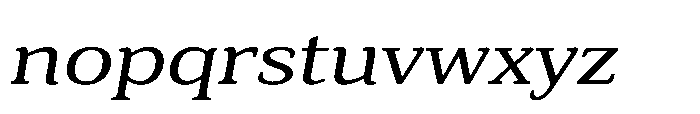 Cabot Wide Italic Font LOWERCASE