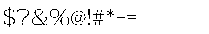 Cabot Wide Light Font OTHER CHARS