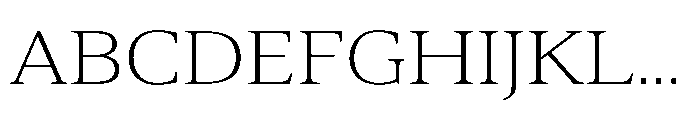 Cabot Wide Light Font UPPERCASE