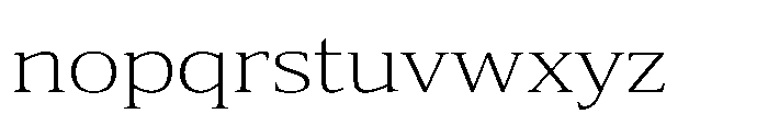 Cabot Wide Light Font LOWERCASE