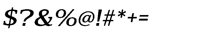 Cabot Wide Medium Italic Font OTHER CHARS