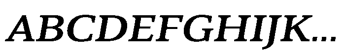 Cabot Wide Medium Italic Font UPPERCASE