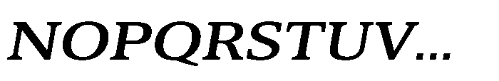 Cabot Wide Medium Italic Font UPPERCASE