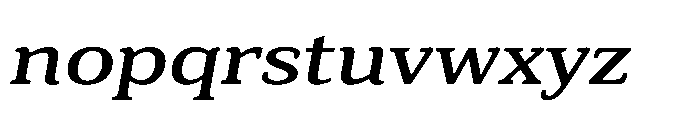 Cabot Wide Medium Italic Font LOWERCASE