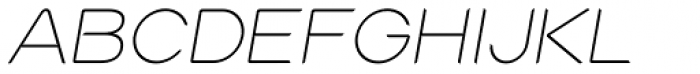 Cabourg Light Oblique Font UPPERCASE