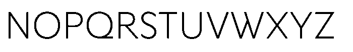 Cabrio Light Font UPPERCASE