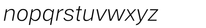 Cabrion Light Italic Font LOWERCASE