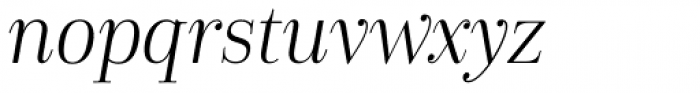 Cabrito Didone Cond Book Italic Font LOWERCASE