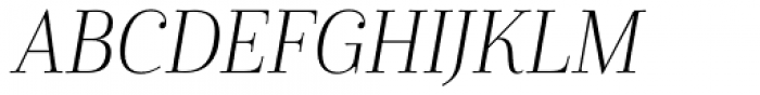 Cabrito Didone Cond Light Italic Font UPPERCASE