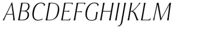 Cabrito Flare Condensed Thin Italic Font UPPERCASE