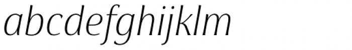 Cabrito Flare Condensed Thin Italic Font LOWERCASE