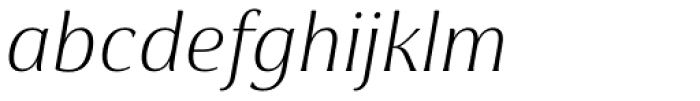 Cabrito Flare Extended Light Italic Font LOWERCASE