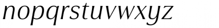 Cabrito Flare Extended Regular Italic Font LOWERCASE