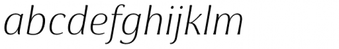 Cabrito Flare Extended Thin Italic Font LOWERCASE