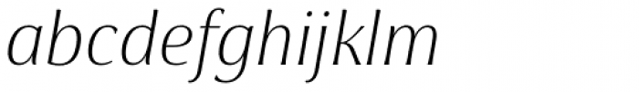 Cabrito Flare Norm Thin Italic Font LOWERCASE