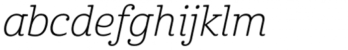 Cabrito Light Italic Font LOWERCASE