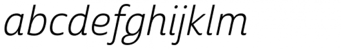 Cabrito Sans Book Italic Font LOWERCASE