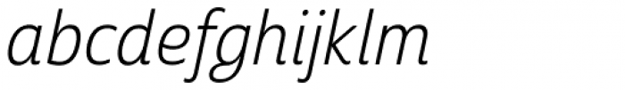 Cabrito Sans Con Book Italic Font LOWERCASE