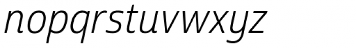 Cabrito Sans Con Book Italic Font LOWERCASE