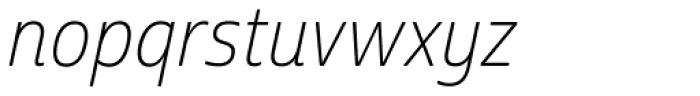Cabrito Sans Con Thin Italic Font LOWERCASE