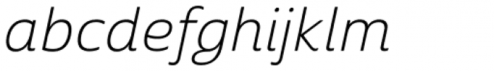 Cabrito Sans Ext Light Italic Font LOWERCASE