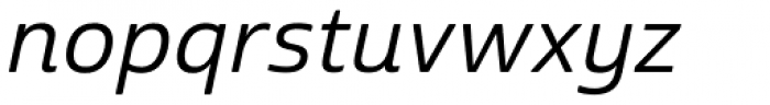 Cabrito Sans Ext Medium Italic Font LOWERCASE
