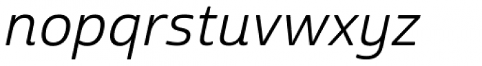Cabrito Sans Ext Regular Italic Font LOWERCASE