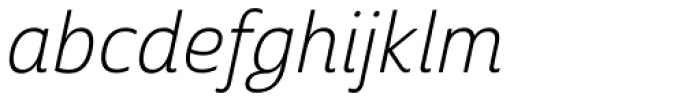 Cabrito Sans Light Italic Font LOWERCASE