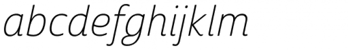 Cabrito Sans Thin Italic Font LOWERCASE